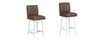 Parsons Upholstered Seat Sdl + Adj Hgt Swivel Base Brn