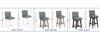 Parsons Upholstered Seat Gra + Adj Hgt Swivel Base Blk