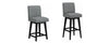 Parsons Upholstered Seat Gra + Adj Hgt Swivel Base Blk