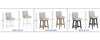Parsons Upholstered Seat Oat + Adj Hgt Swivel Base Wh