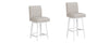 Parsons Upholstered Seat Oat + Adj Hgt Swivel Base Blk