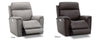 Power Recliner With Power Headrest Leather Ravenna Cloud