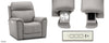 Power Recliner With Power Headrest Leather Ravenna Cloud