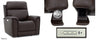 Power Recliner With Power Headrest Leather Ravenna Cloud