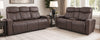 Power Reclining Sofa With Power Headrest & Lmbr Rowan Brown