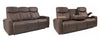 Power Reclining Sofa With Power Headrest & Lmbr Rowan Brown