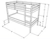 Sydney Bunk Bed — Twin / Twin / Light Gray