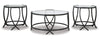 Cocktail & 2 End Tables Terrapin Black