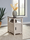 Fendenmore Chairside End Table - Brown Gray/Antique White