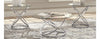 Cocktail & 2 End Tables Uptown Silver