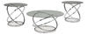 Cocktail & 2 End Tables Uptown Silver