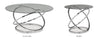 Cocktail & 2 End Tables Uptown Silver