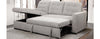 2Pc Media Sleeper With 2 Usbs Turlock Grey