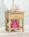 Today's Traditions Open Nightstand with 1 Drawer — Natural Hickory