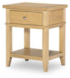 Today's Traditions Open Nightstand with 1 Drawer — Natural Hickory