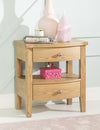 Today's Traditions Open Nightstand with 2 Drawers — Natural Hickory