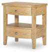 Today's Traditions Open Nightstand with 2 Drawers — Natural Hickory
