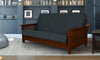 Alexa Studio Sleeper — Full / Black Walnut / #8000 Taber Indigo Mattress