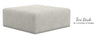 46" Cocktail Ottoman Tori Birch