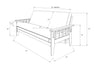 Tucson Futon Frame — Full / Rustic Walnut