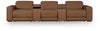 Magic Man 5-Piece Power Reclining Sectional with Console - Caramel