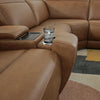 Magic Man 5-Piece Power Reclining Sectional with Console - Caramel (PCU10700S12)