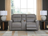 5Z-Comfort Power Reclining Loveseat with Console - Coin