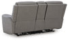 5Z-Comfort Power Reclining Loveseat with Console - Coin