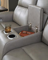 5Z-Comfort Power Reclining Loveseat with Console - Coin