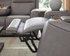 5Z-Comfort Power Reclining Loveseat with Console - Coin