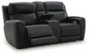 5Z-Comfort Power Reclining Loveseat with Console - Onyx