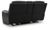 5Z-Comfort Power Reclining Loveseat with Console - Onyx