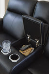 5Z-Comfort Power Reclining Loveseat with Console - Onyx