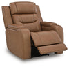 Knightington Power Recliner with Audio Seating - Caramel