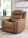 Knightington Power Recliner with Audio Seating - Caramel