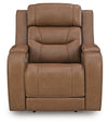 Knightington Power Recliner with Audio Seating - Caramel