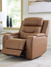 Knightington Power Recliner with Audio Seating - Caramel