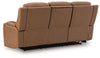 Knightington Power Reclining Sofa with Audio Seating - Caramel