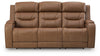 Knightington Power Reclining Sofa with Audio Seating - Caramel