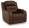 Knightington Power Recliner with Audio Seating - Brown