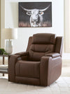 Knightington Power Recliner with Audio Seating - Brown