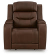 Knightington Power Recliner with Audio Seating - Brown