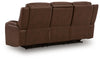 Knightington Power Reclining Sofa with Audio Seating - Brown