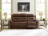 Knightington Power Reclining Sofa with Audio Seating - Brown