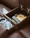 Knightington Power Reclining Loveseat with Audio Seating - Brown