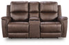 Bleckley Power Reclining Loveseat with Console - Espresso
