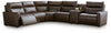 ModZ 6-Piece Power Reclining Sectional with Audio Console - Chocolate (U14000S5)
