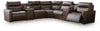 ModZ 7-Piece Power Reclining Sectional with Audio Consoles - Chocolate (U14000S8)