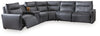 ModZ 6-Piece Power Reclining Sectional with Audio Console - Blue