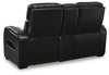 Boyington Power Reclining Loveseat with Console - Black